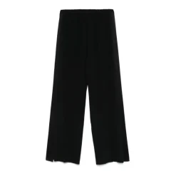 Bukser<Forte Forte e Flare Bukser Elastisk Talje Sort