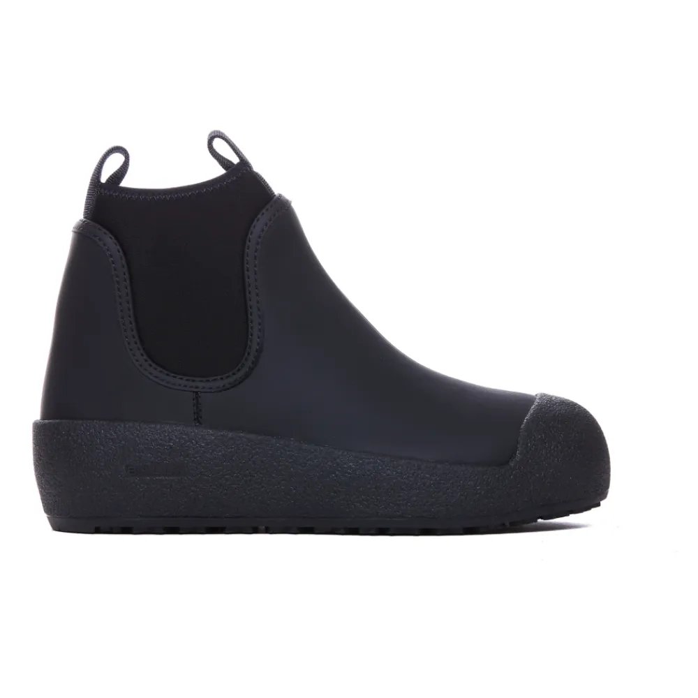 Støvler|Chelsea Boots^Bally e gummibelagte kalvesko Sort