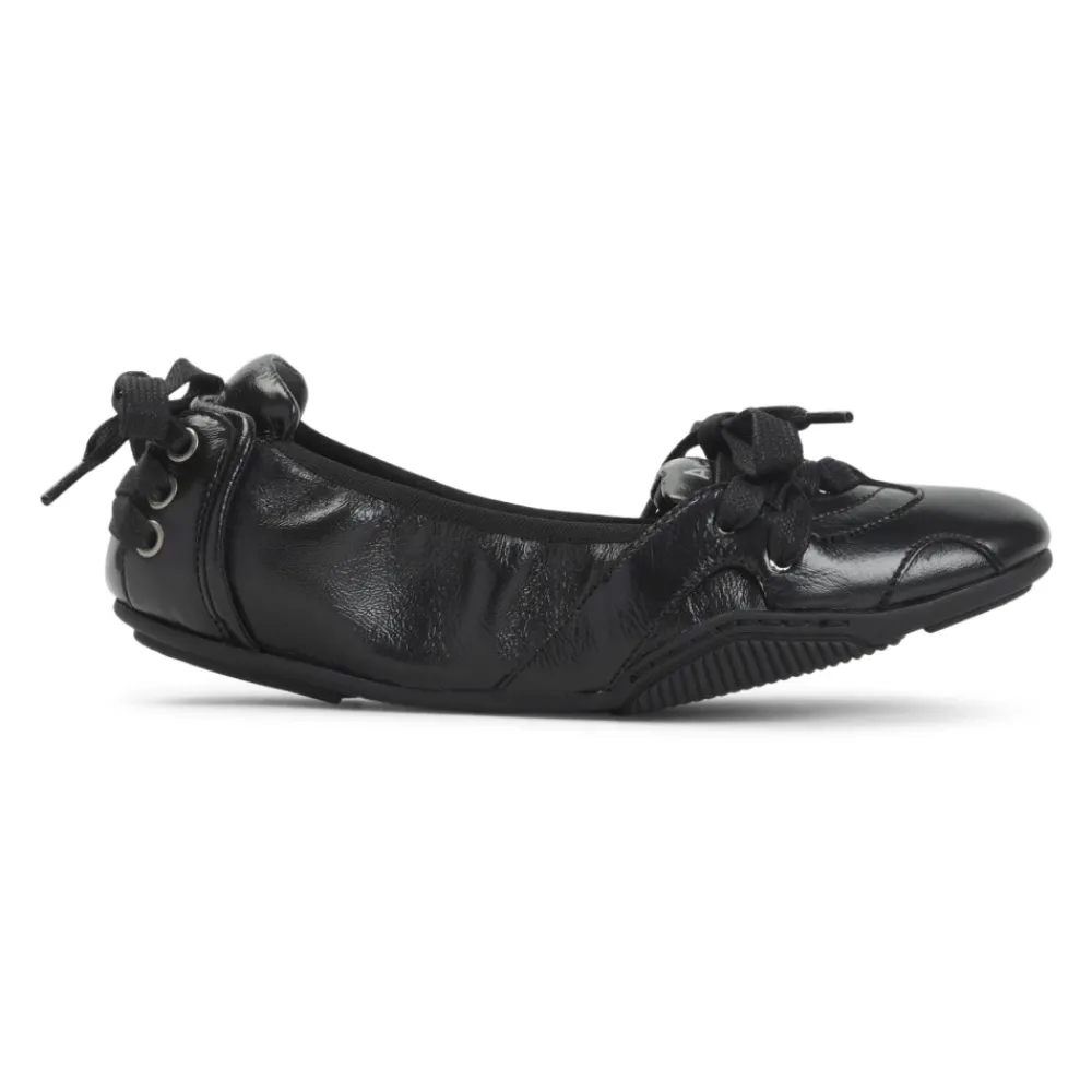 Ballerina Sko^Acne Studios e Læder Ballerina Snøresko Sort