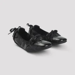 Ballerina Sko^Acne Studios e Læder Ballerina Snøresko Sort