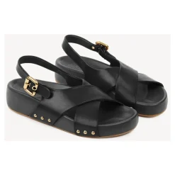Sandaler^Chloé e lædersandaler med anatomisk indersål Sort