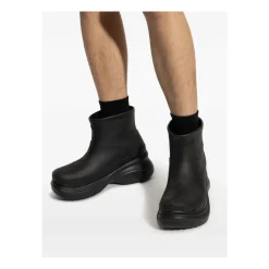 Støvler^Balenciaga e Platformstøvler med præget logo Sort