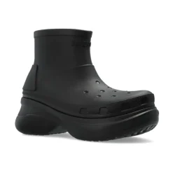 Støvler^Balenciaga e Platformstøvler med præget logo Sort