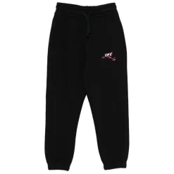 Underdele<Off White Splatdetalje Snørelukning Bukser Sort