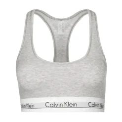 T-Shirts & Toppe<Calvin Klein Sporty Sports-BH med Gummibogstaver Grå