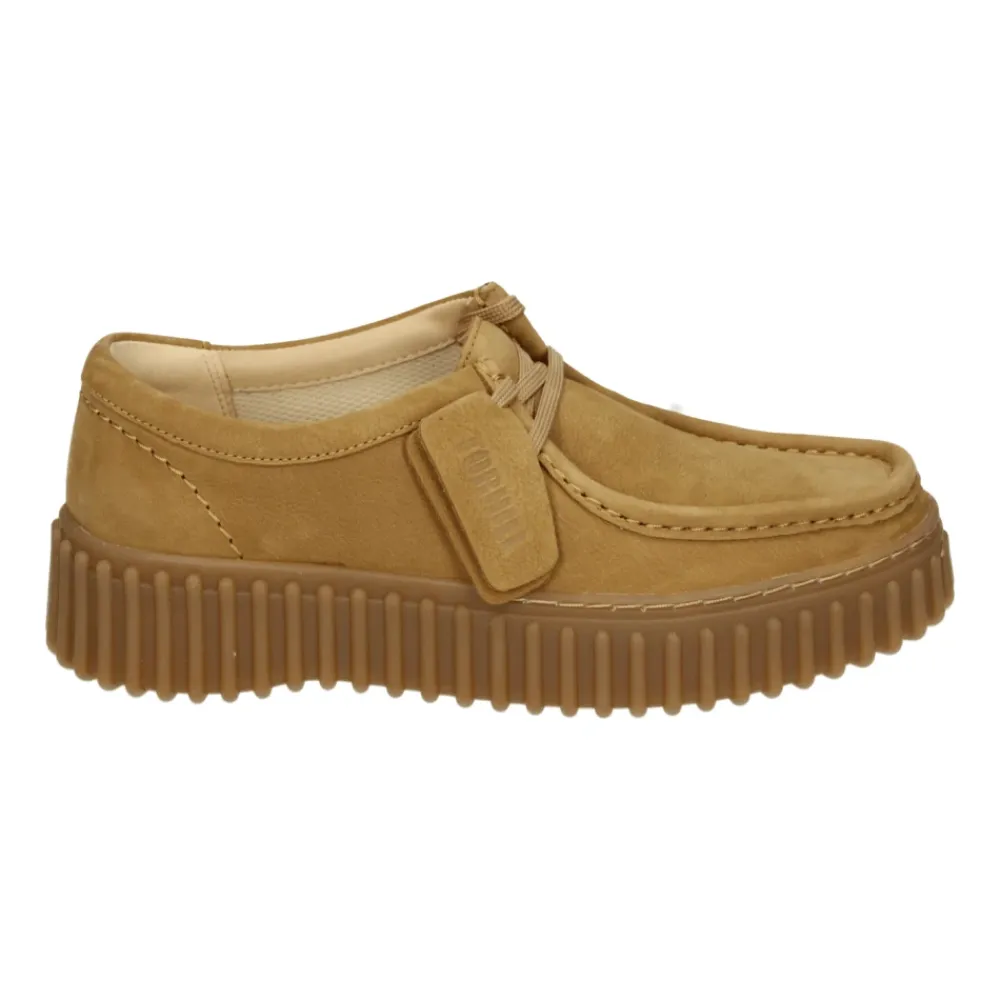 Snøresko^Clarks Sporty lavt damesko i cognac Brun