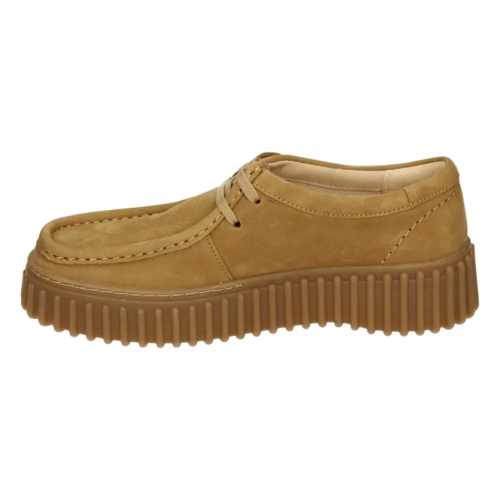 Snøresko^Clarks Sporty lavt damesko i cognac Brun