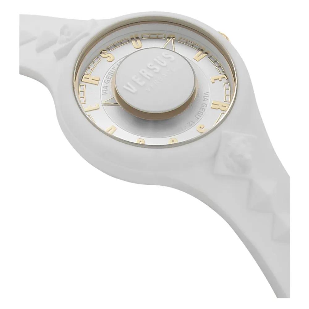 Ure<Versus Versace Sporty White and Gold Watch Hvid