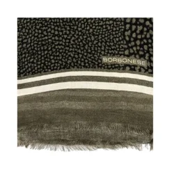 Tørklæder^Borbonese Spotted Print Scarf Grå