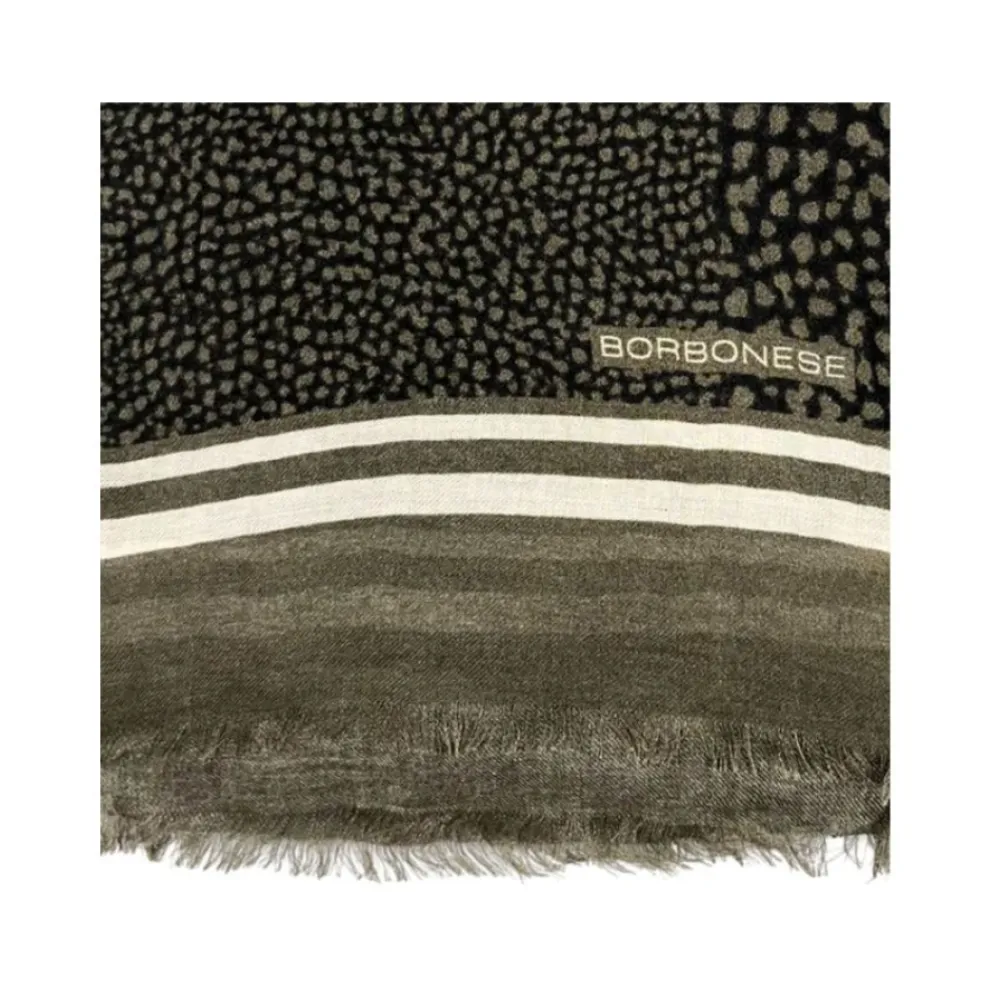 Tørklæder^Borbonese Spotted Print Scarf Grå