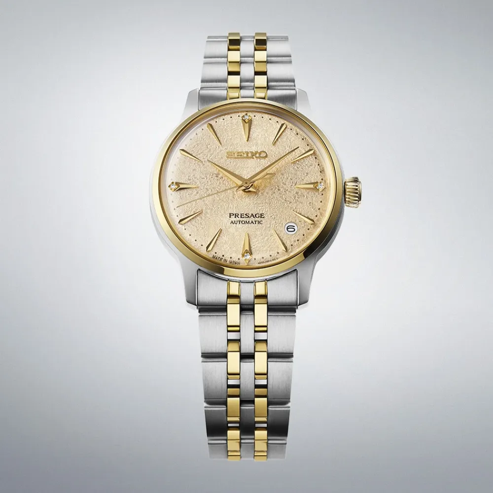 Ure^Seiko SRPL64J1 - Ur PRESAGE Cocktail Automatisk 3 hænder dato Grå