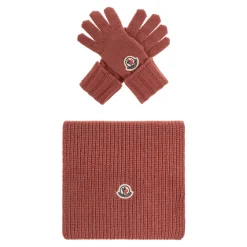 Vanter^Moncler sæt: tørklæde og handsker Pink