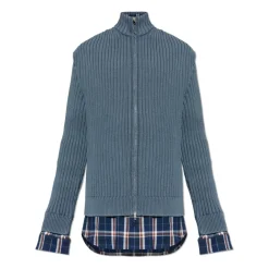 Strik^Balenciaga STAND-UP COLLAR CARDIGAN Grå