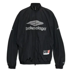 Jakker<Balenciaga Stand-up Collar Jakke Sort