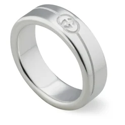 Smykker^Gucci Sterlingsølvring med Interlocking G-logo Grå