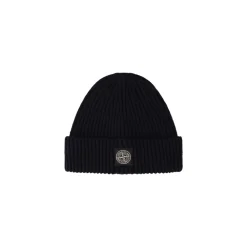 Huer, Kasketter & Hatte^Stone Island Stilfuld Beanie Hat til Mænd Blå