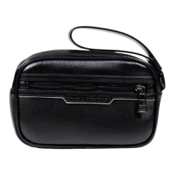 Tasker<Armani Exchange Stilfuld Herre Clutch og Beauty Case Sort
