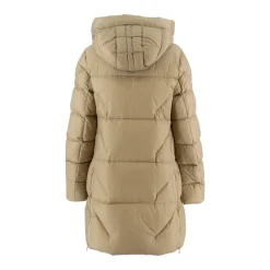 Frakker<Parajumpers Stilfuld Lang Jakke med Dobbelt Lynlås Beige