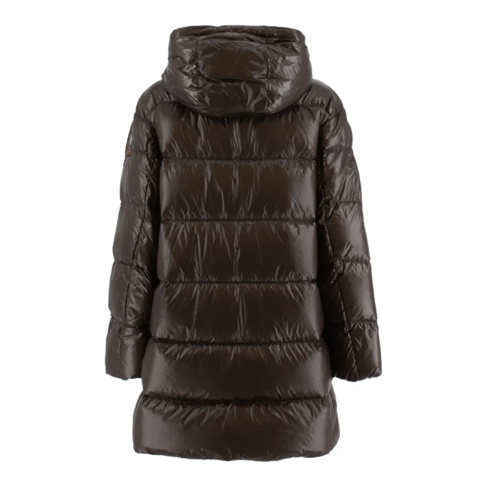 Jakker<Parajumpers Stilfuld Nylonjakke med Dobbelt Lynlås Brun