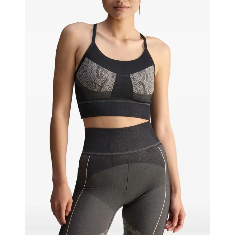 T-Shirts & Toppe^Adidas by Stella McCartney Stilfuld Sports BH til kvinder Sort