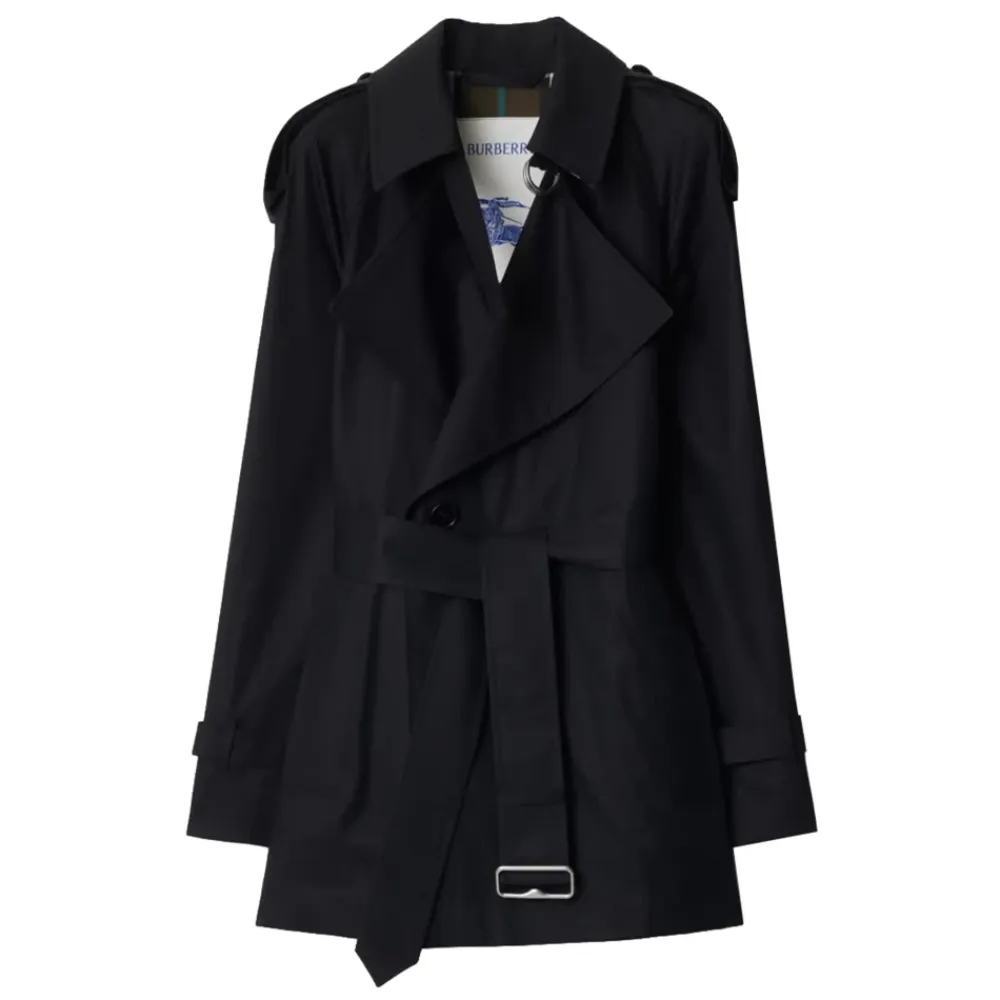 Frakker<Burberry Stilfuld Trenchcoat Sort