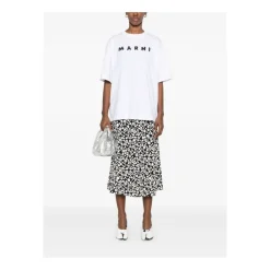 T-Shirts<Marni Stilfuld T-shirt Kollektion Hvid