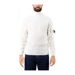 Strik<C.P. Company Stilfuld turtleneck strik Hvid