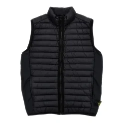 Jakker<Stone Island Stilfuld Vest Jakke Sort