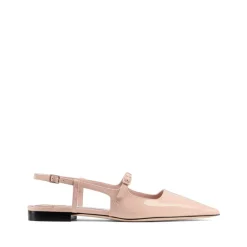 Ballerina Sko^Jimmy Choo Stilfulde flade sko med ankelspænde Pink