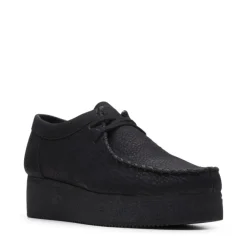 Snøresko^Clarks Stilfulde WALLACRAFT LO Sko Sort