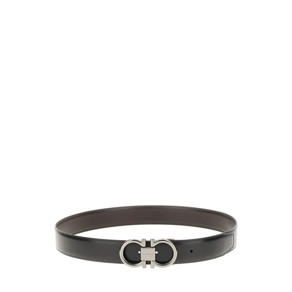 Bælter^Ferragamo Stilfuldt læderbælte Sort