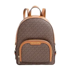 Rygsække<Michael Kors Stilfuldt læderrygsæk med guld accenter Brun