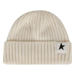 Huer & Kasketter^Golden Goose Stjerne Patch Strik Hue Hat Hvid
