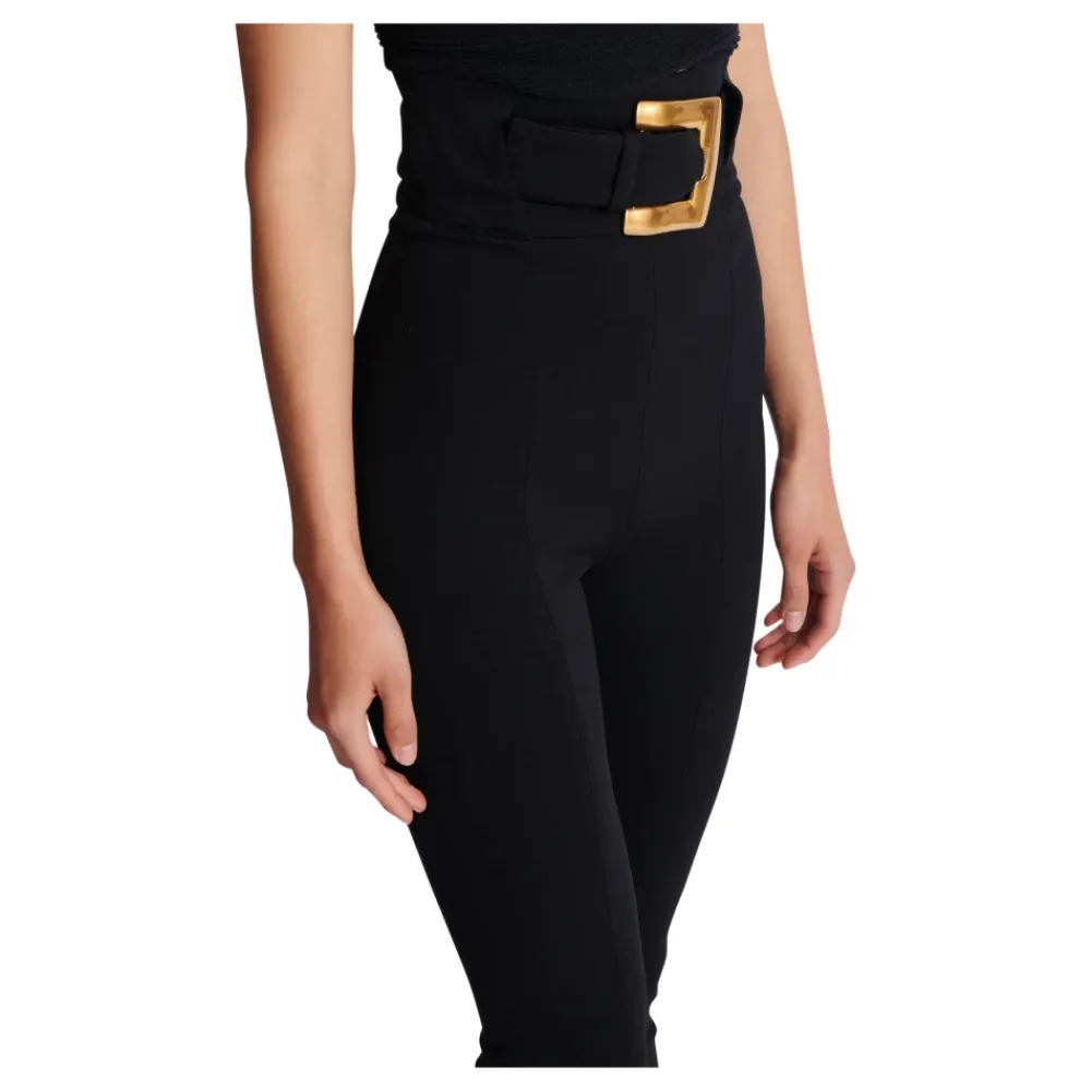 Bukser<Balmain Stretch Bukser Sort