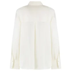 Bluser & Skjorter^Vince Stretch-Silke Bluse med Knapper Hvid