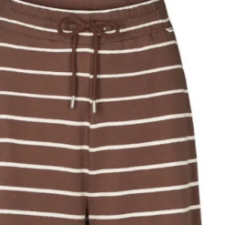 Bukser^Basic Apparel Stribede afslappede bukser i Brun