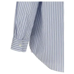 Skjorter<Comme des Garçons Play Stribet bomuldsskjorte Blå