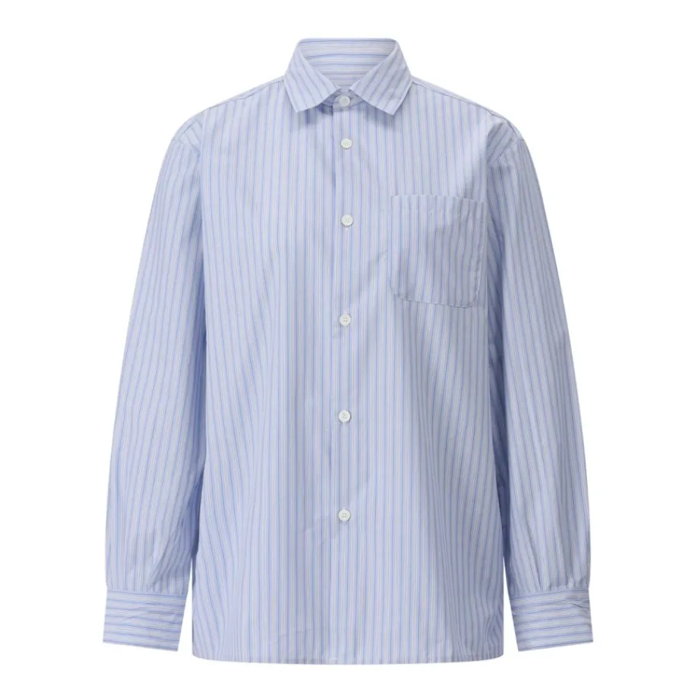 Bluser & Skjorter^A.P.C. Stribet Oversized Skjorte Sela Blå
