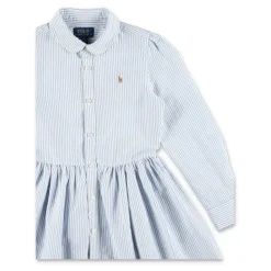 Kjoler & Nederdele^Polo Ralph Lauren Stribet Oxford-skjortekjole i bomuld Blå