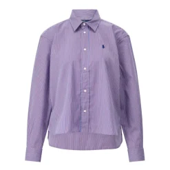 Bluser & Skjorter^Polo Ralph Lauren Stribet Skjortebluse Blå