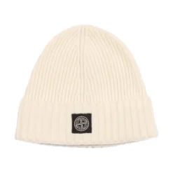 Huer & Kasketter^Stone Island Strikket Beanie Hat KIDS Beige