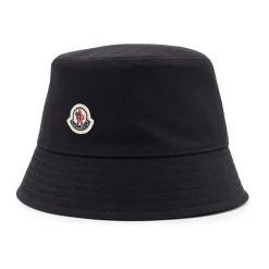 Huer & Kasketter^Moncler Strikket Bucket Hat med Logo Patch Sort