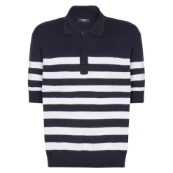 Strik^Balmain Strikket stribet polo Blå
