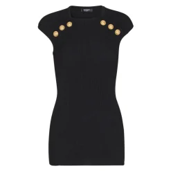 Striktrøjer & Sweatere<Balmain Striktrøje med 6 knapper Sort
