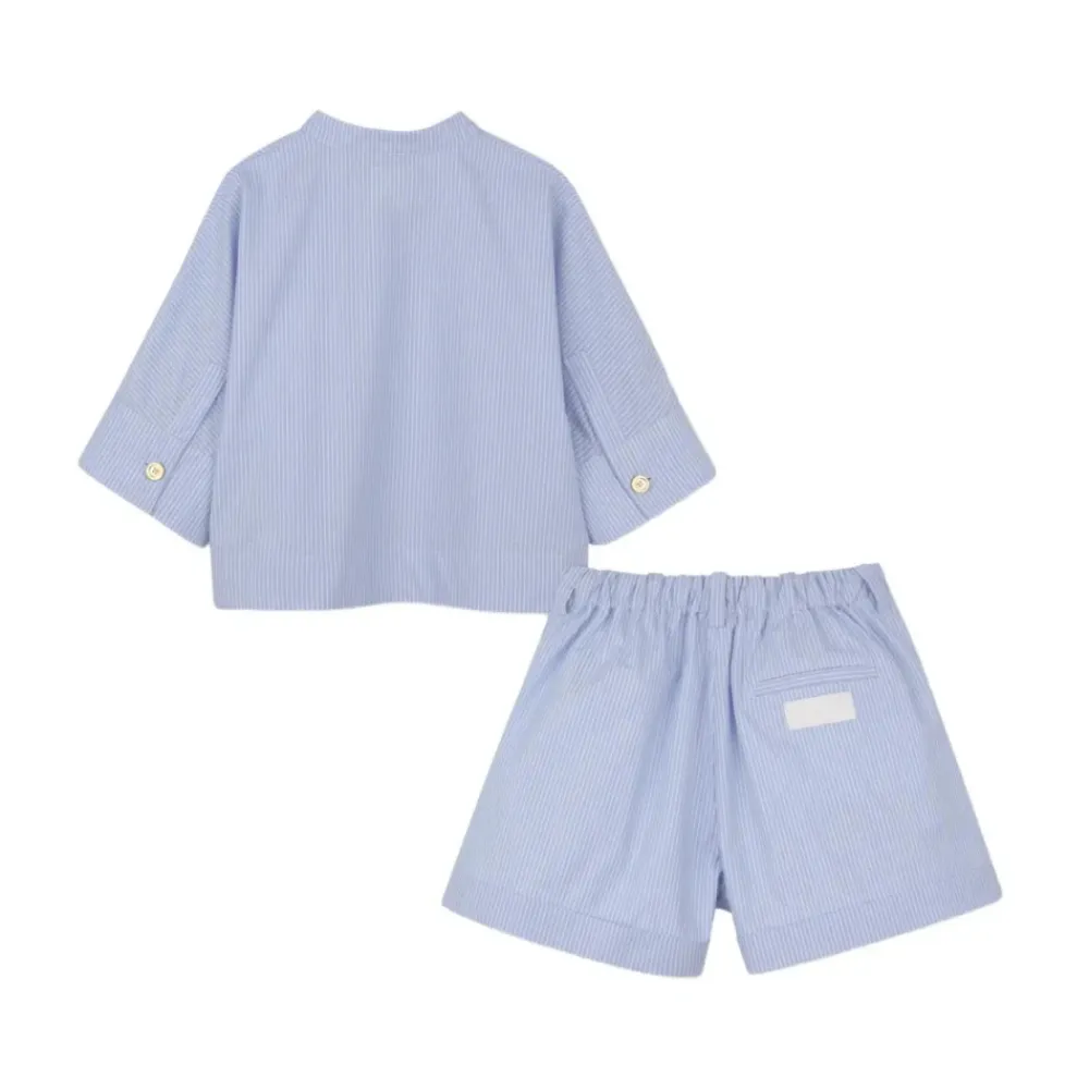 Bodystocking & Sæt^Givenchy Striped Shirt and Shorts Set Blå