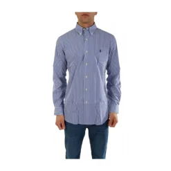 Skjorter<Ralph Lauren Stripet Stretch Poplin Skjorte Blå