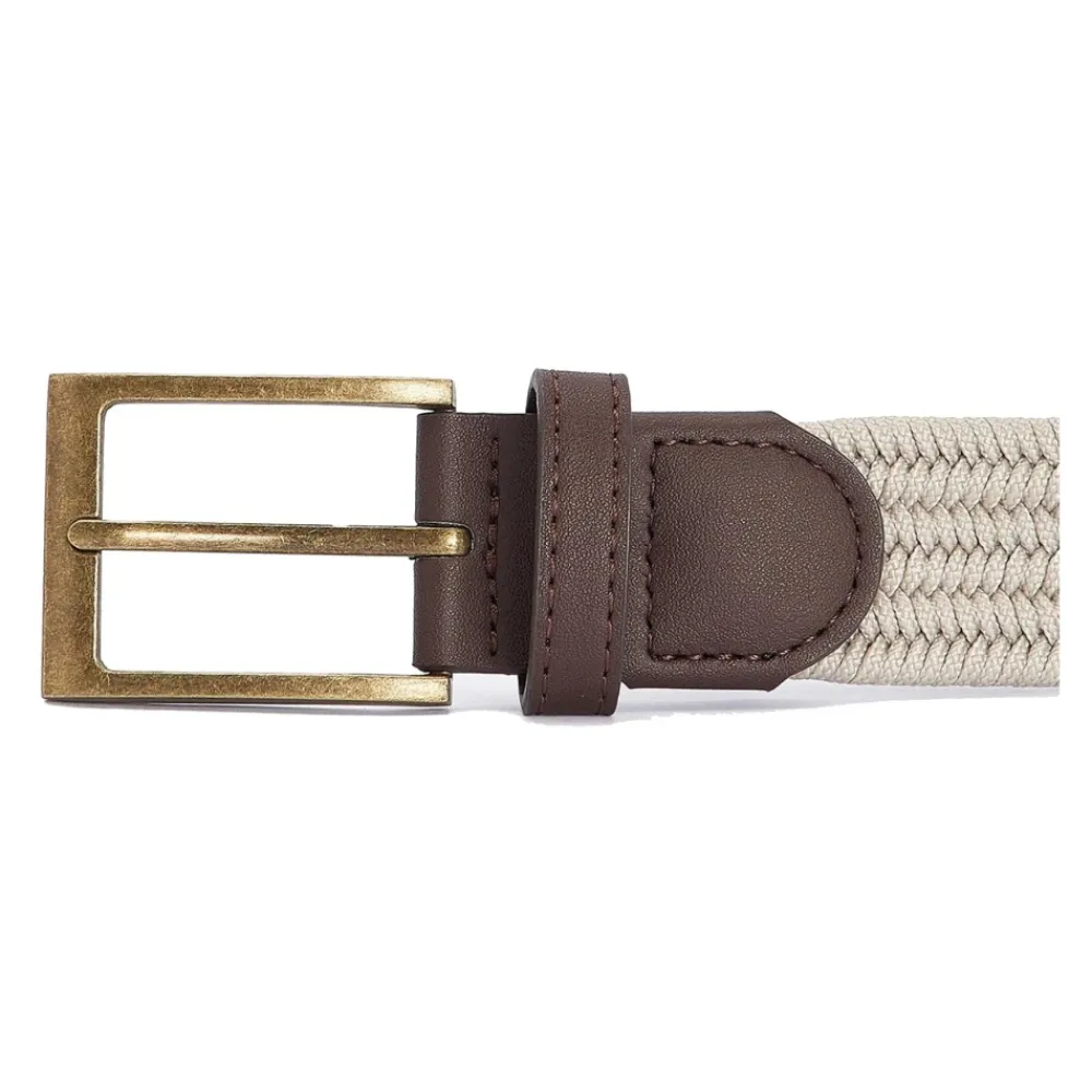 Bælter & Seler^Barbour Stræk Nevis Bælte med Imiteret Læder Beige