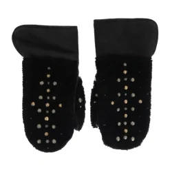 Handsker<Dolce & Gabbana Studded Shearling Handsker Sort