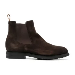 Chelsea Boots|Støvler<Santoni Suede Chelsea Boots Brun