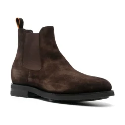 Chelsea Boots|Støvler<Santoni Suede Chelsea Boots Brun